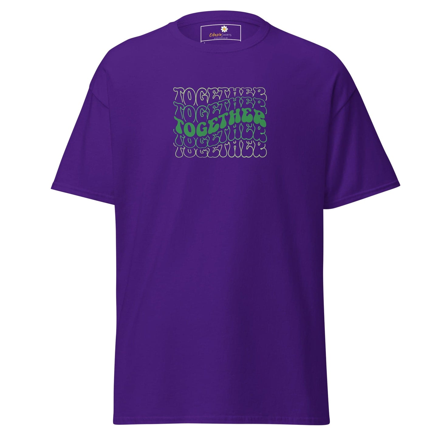 Unisex classic tee - TEXT POSITIVE TOGETHER - REGULAR - Purple / S