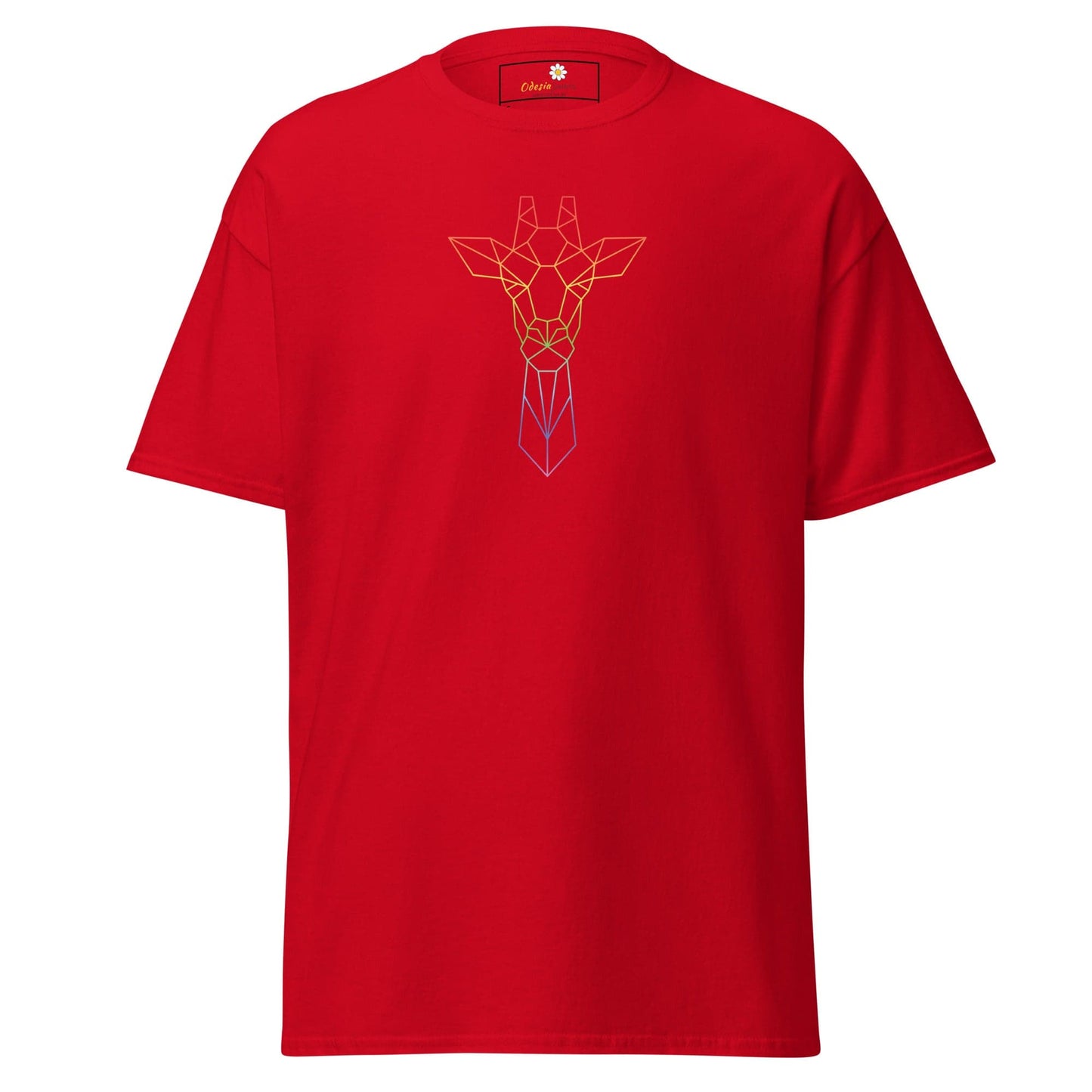 Unisex classic t-shirt - WILD LIFE GIRAFFE - REGULAR - Red / S
