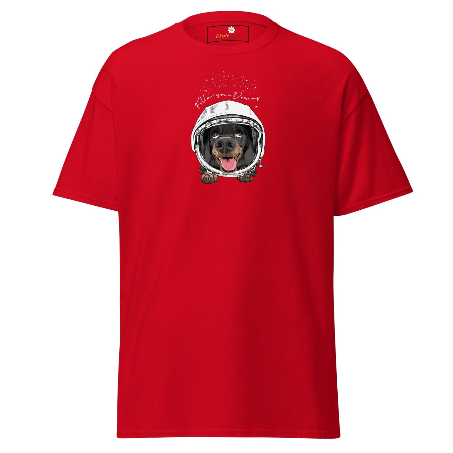 Unisex classic tee - ASTRONAUT ANIMALS DREAMS - REGULAR - Red / S