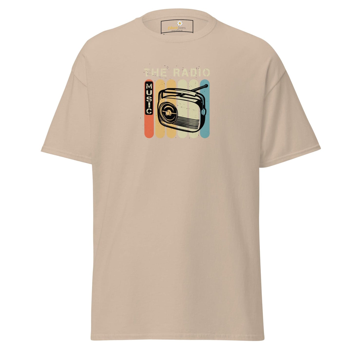 Unisex classic t-shirt - MUSIC THE RADIO - REGULAR - Sand / S