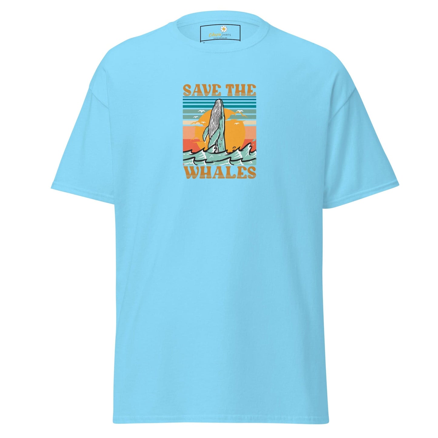 Unisex classic tee - WILD LIFE SAVE THE WHALES - REGULAR - Sky / S