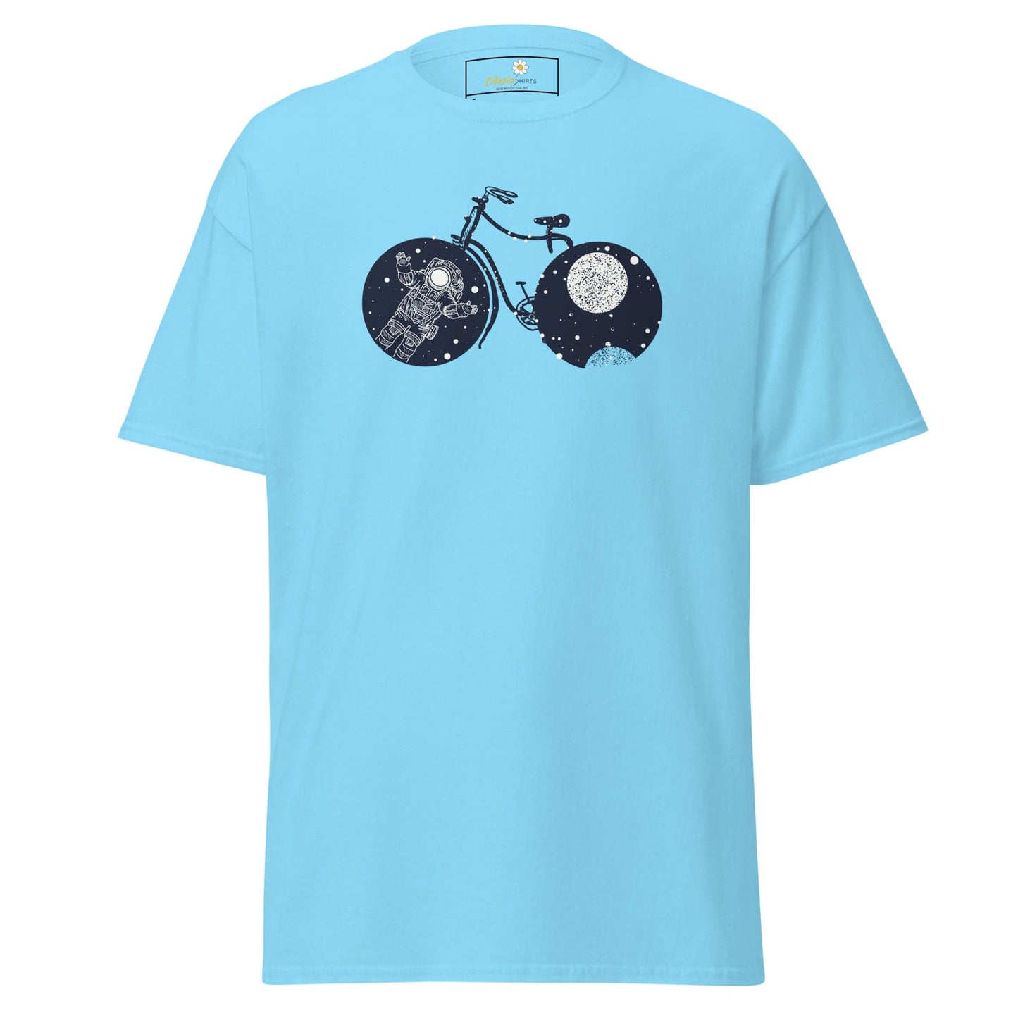 Unisex classic t-shirt - ASTRONAUT BIKE - REGULAR - Sky / S