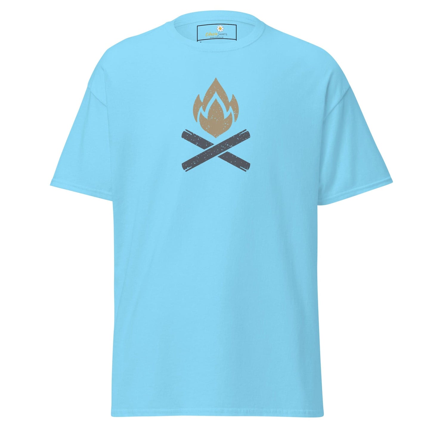Unisex classic tee - ADVENTURE CAMP FIRE - REGULAR - Sky / S
