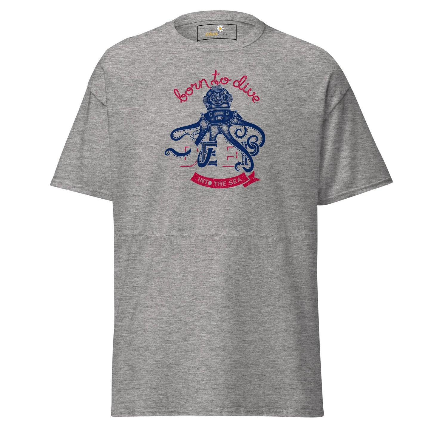 Unisex classic t-shirt - SPORT BORN TO DIVE - REGULAR - Sport Grey / S