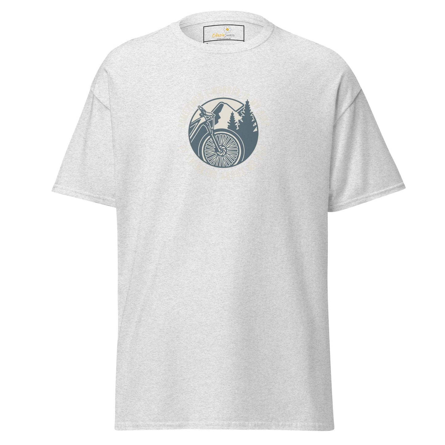 Unisex classic t-shirt - ADVENTURE SPORT CIRCLE BIKE WONDERING - REGULAR - Ash / S