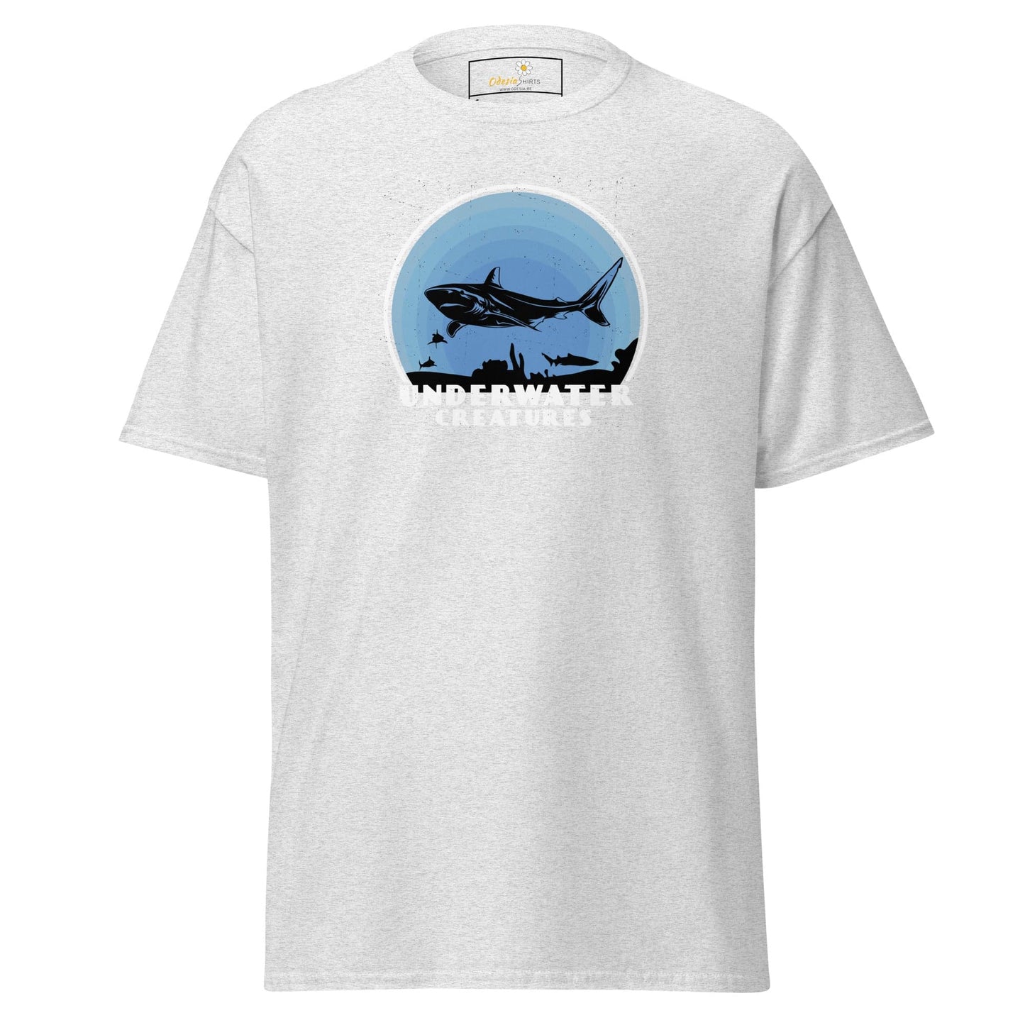 Unisex classic t-shirt - WILD LIFE SHARK UNDERWATER - REGULAR - Ash / S