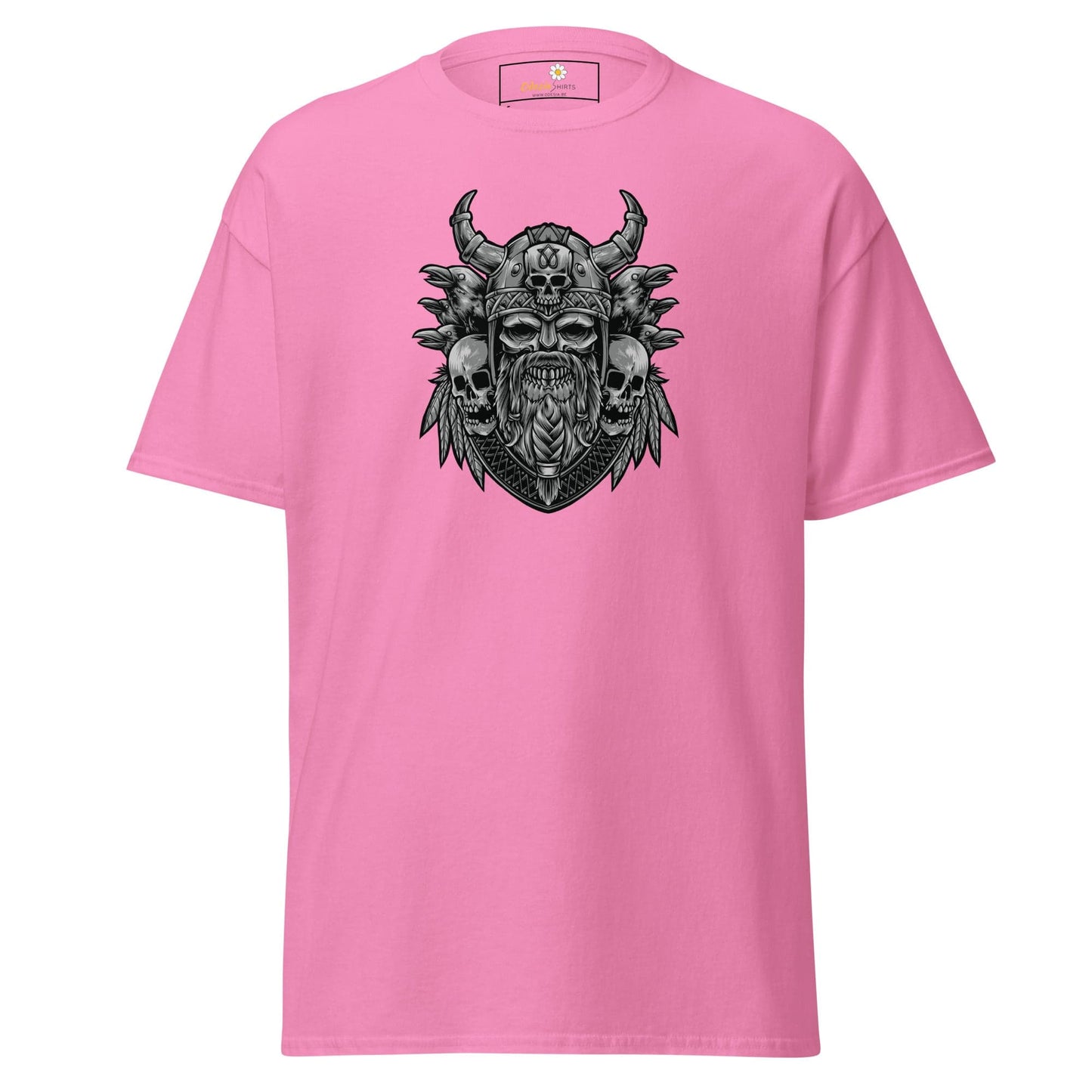 Unisex classic t-shirt - MYSTIC SKULL VIKING - REGULAR - Azalea / S