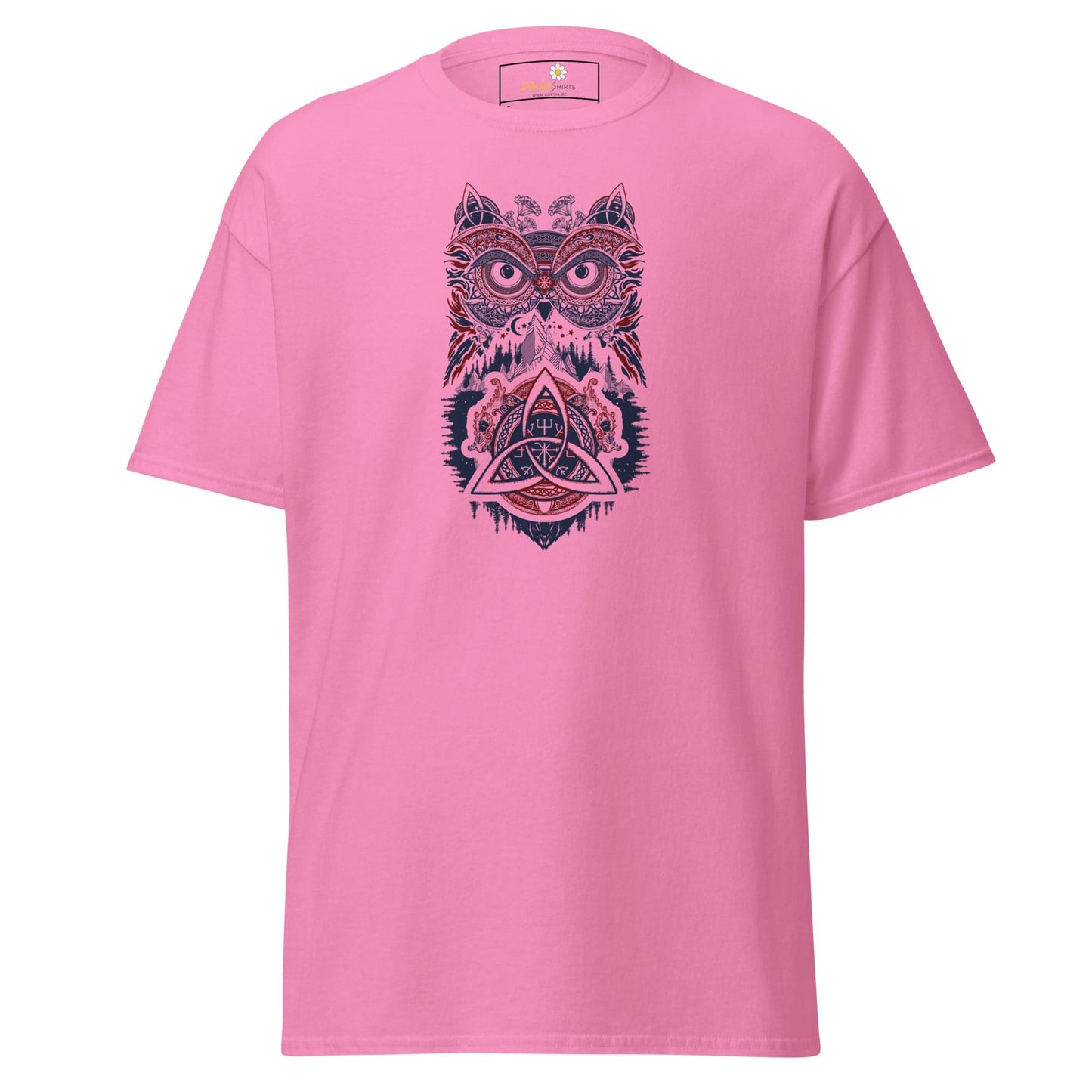 Unisex classic t-shirt - MYSTIC OWL TRIBES - REGULAR - Azalea / S