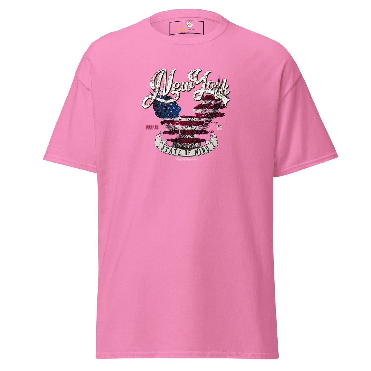 Unisex classic t-shirt - COUNTRY NEW YORK STATE OF MIND - REGULAR - Azalea / S