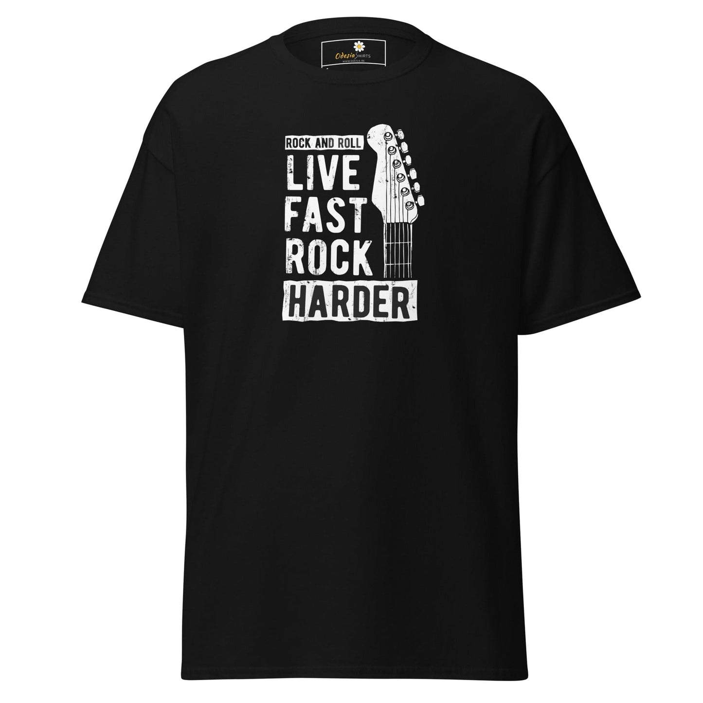 Unisex classic t-shirt - MUSIC LIVE FAST ROCK HARDER - REGULAR - Black / S