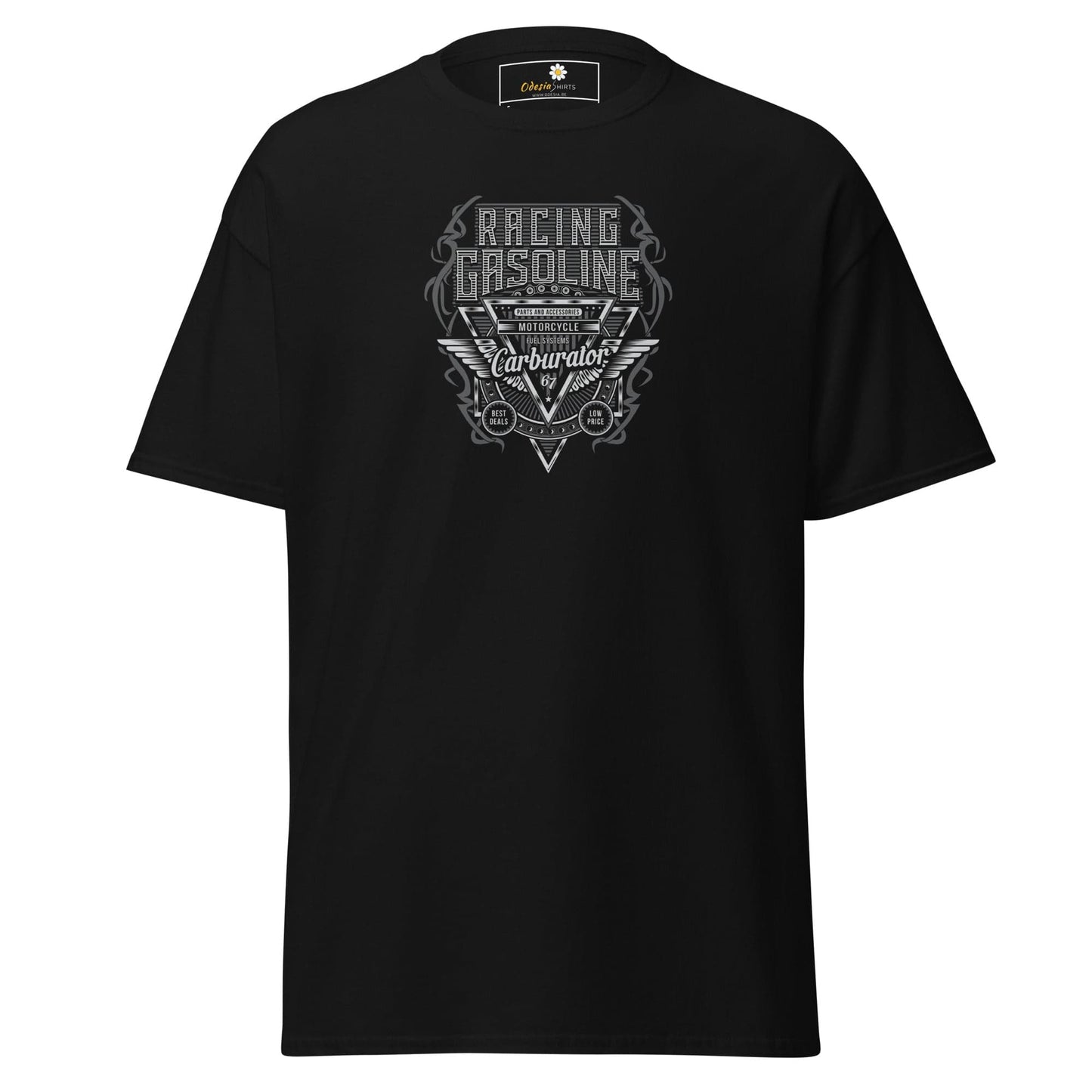 Unisex classic t-shirt - SPORT RACING CARS GASOLINE - REGULAR - Black / S