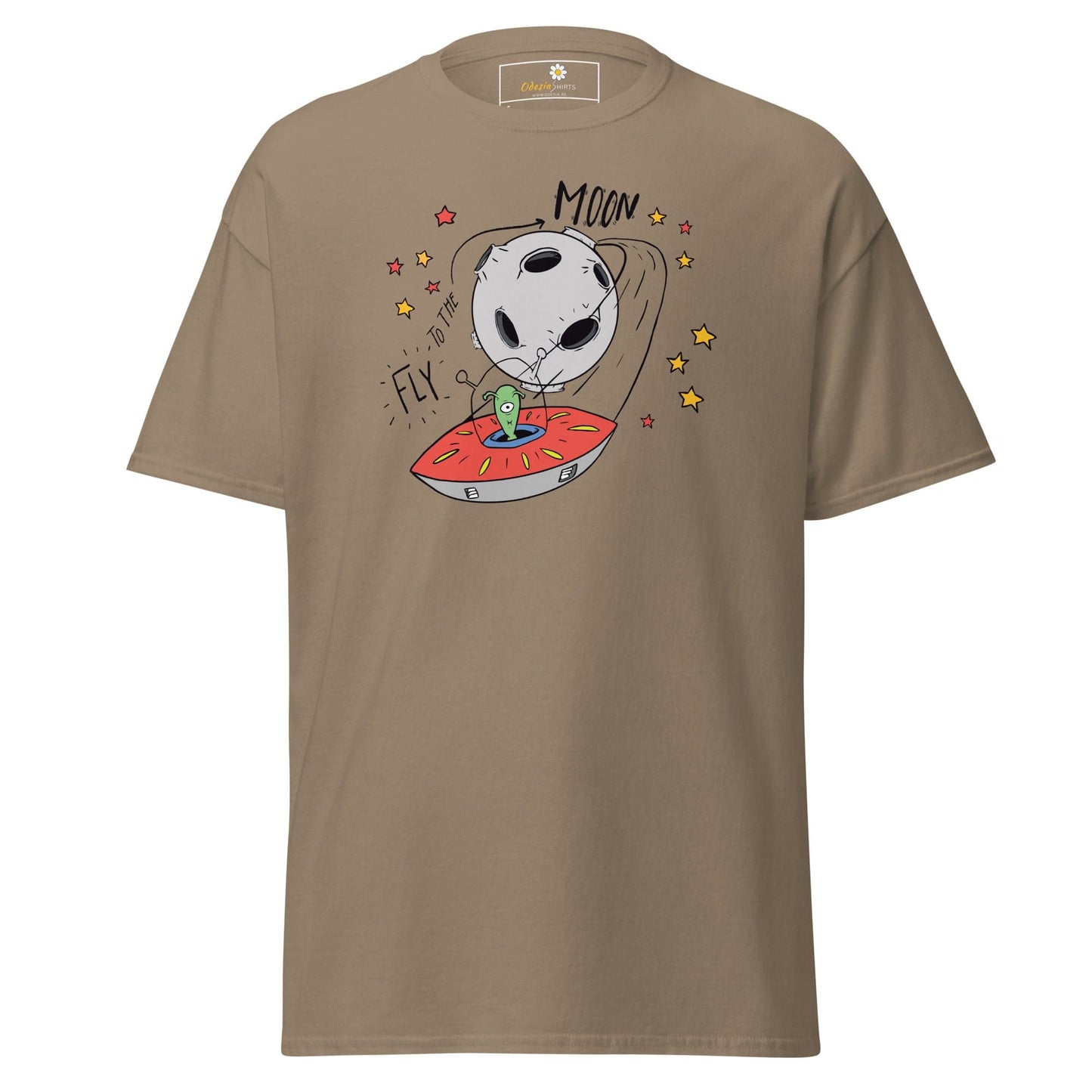 Unisex classic t-shirt - SPACE ALIEN MOON - REGULAR - Brown Savana / S