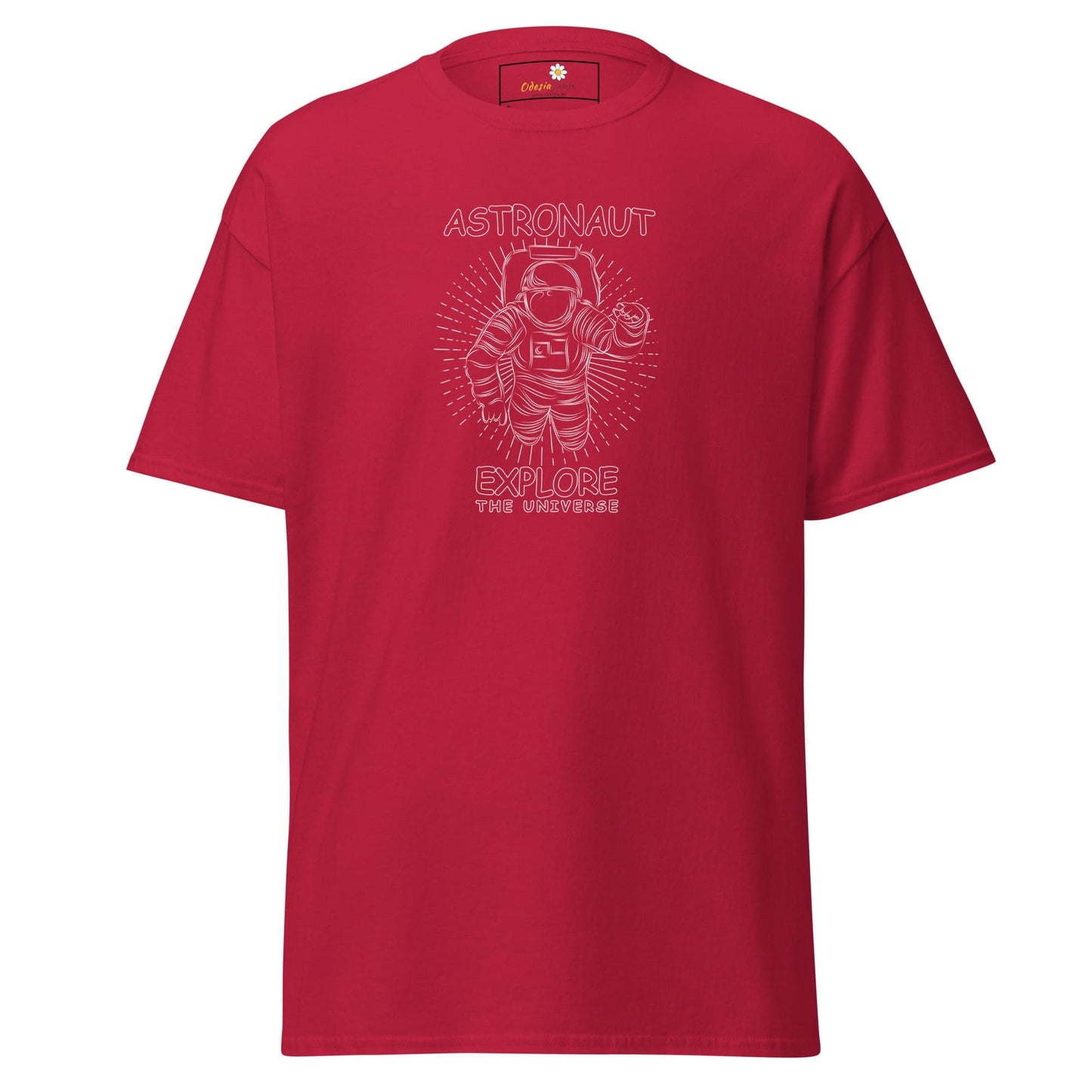 Unisex classic t-shirt - ASTRONAUT EXPLORE UNIVERSE - REGULAR - Cardinal / S