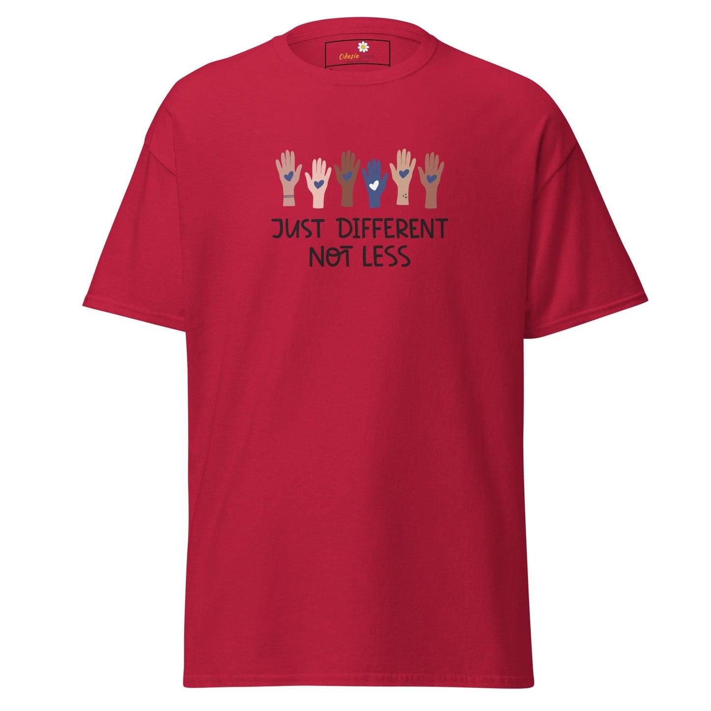Unisex classic t-shirt - TEXT DIFFERENT NOT LESS - REGULAR - Cardinal / S