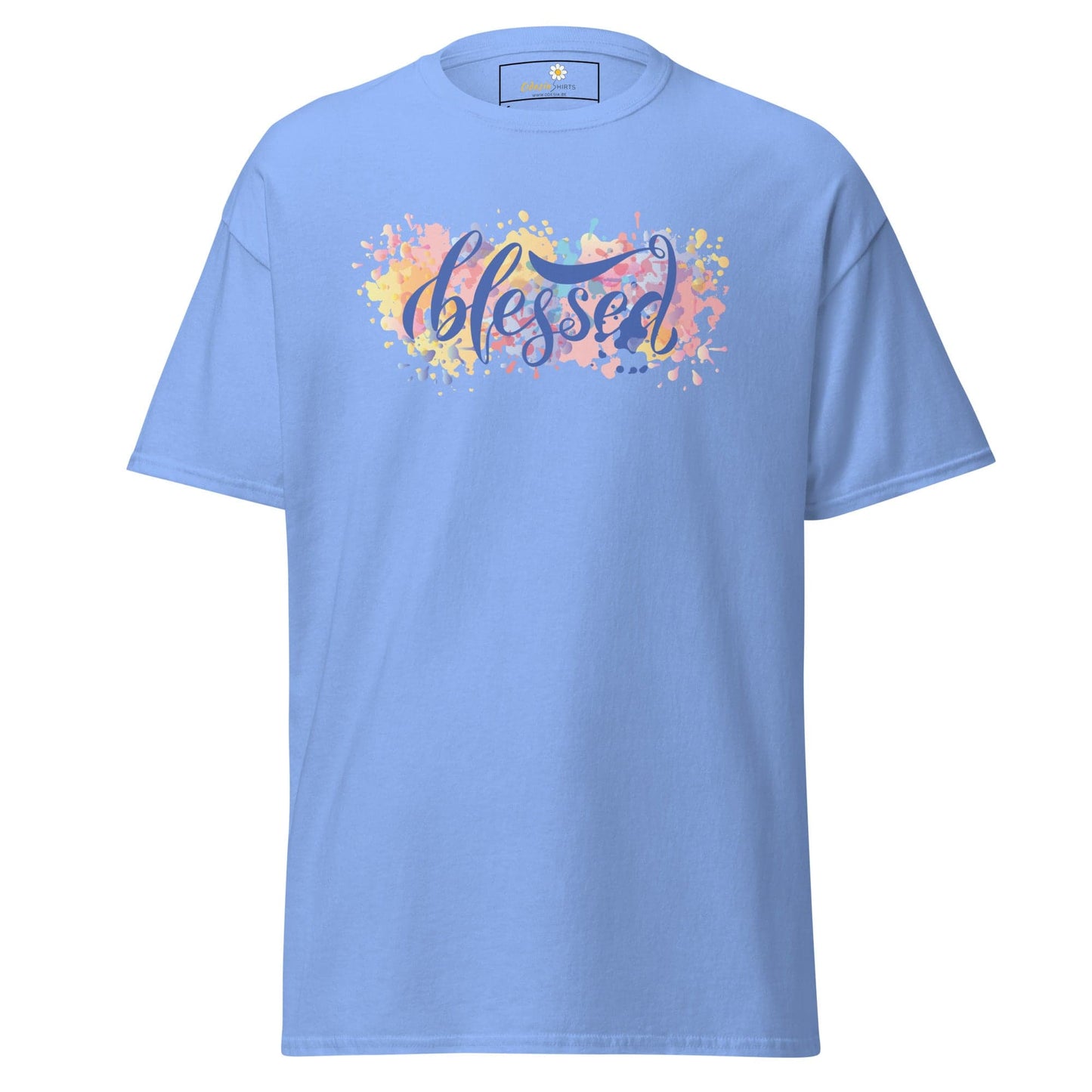 Unisex classic t-shirt - SPIRITUAL TEXT BLESSED - REGULAR - Carolina Blue / S