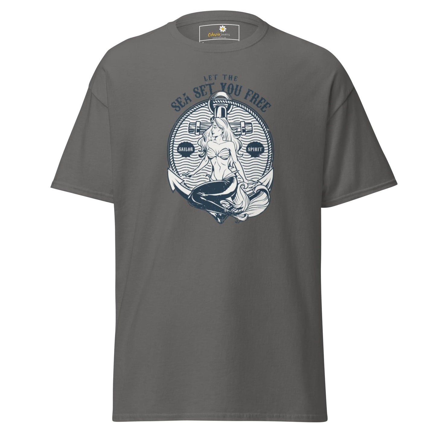 Unisex classic t-shirt - MYSTIC MERMAID SEA SET YOU FREE - REGULAR - Charcoal / S