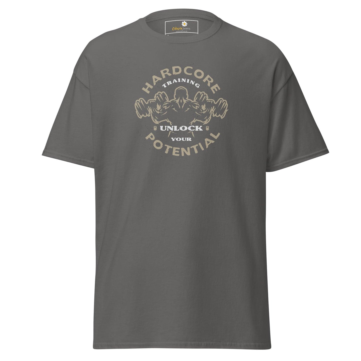 Unisex classic t-shirt - SPORT HARDCORE TRAINING - REGULAR - Charcoal / S