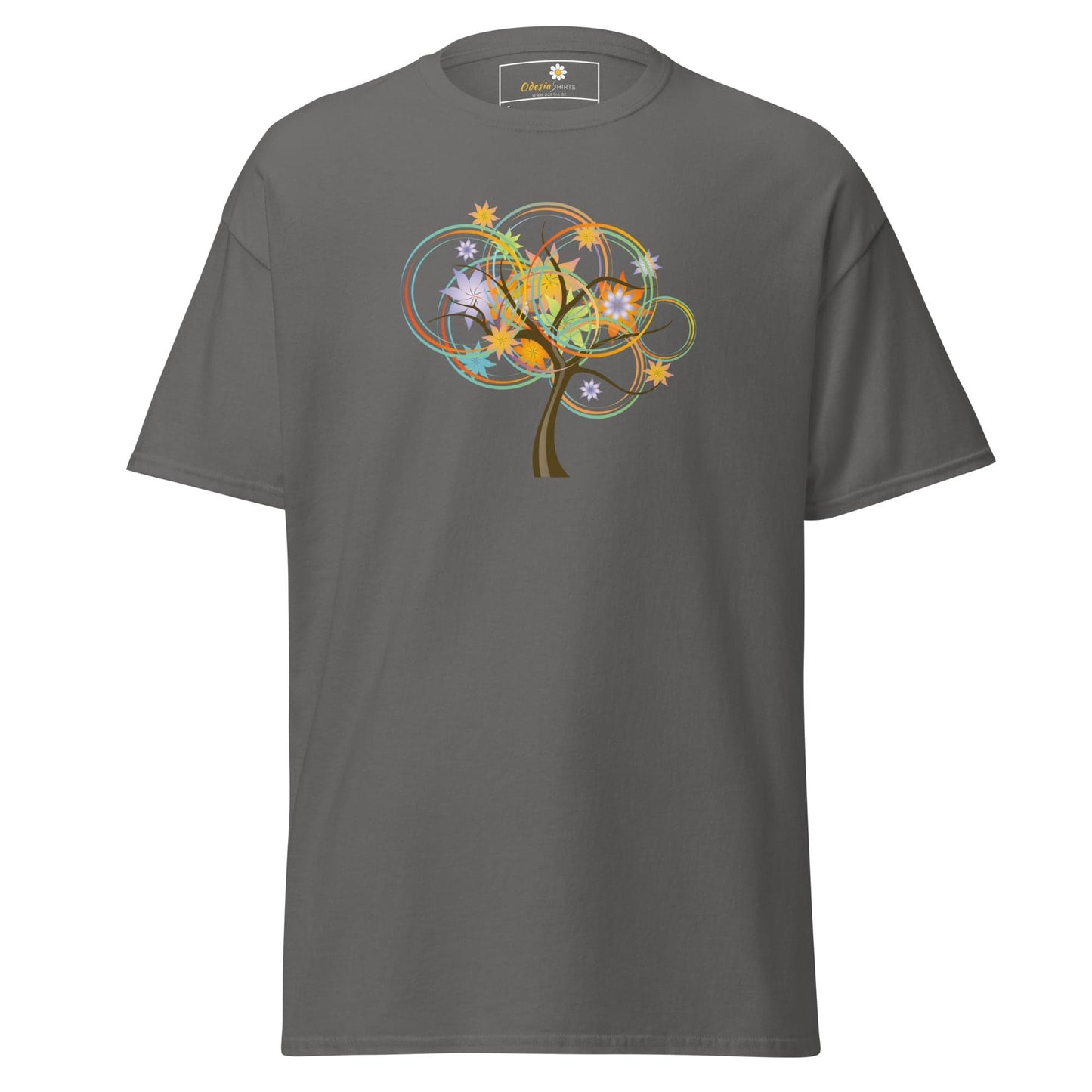 Unisex classic t-shirt - NATURE LIFE TREE - REGULAR - Charcoal / S