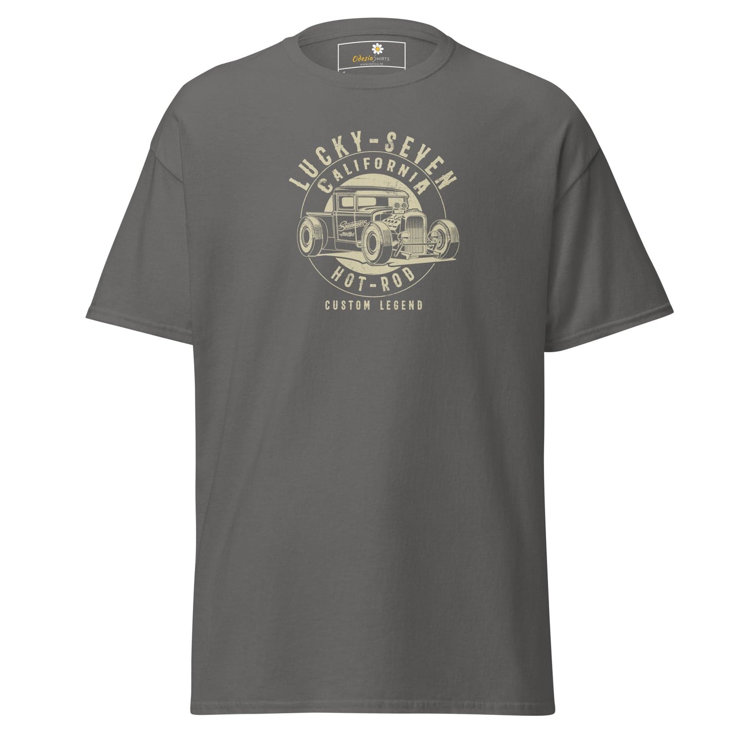 Unisex classic t-shirt - MOTOR LUCKY SEVEN - REGULAR - Charcoal / S