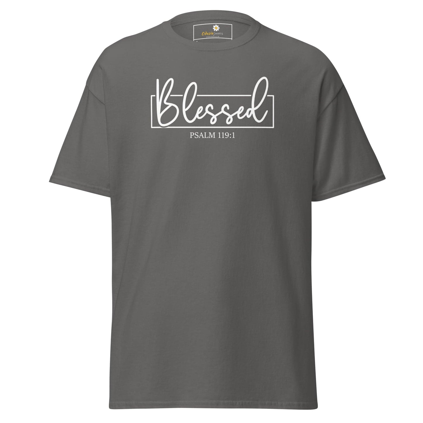 Gray T-shirt with Blessed graphic from T-SHIRT DESIGN TEE MAN WOMAN S-XL collection