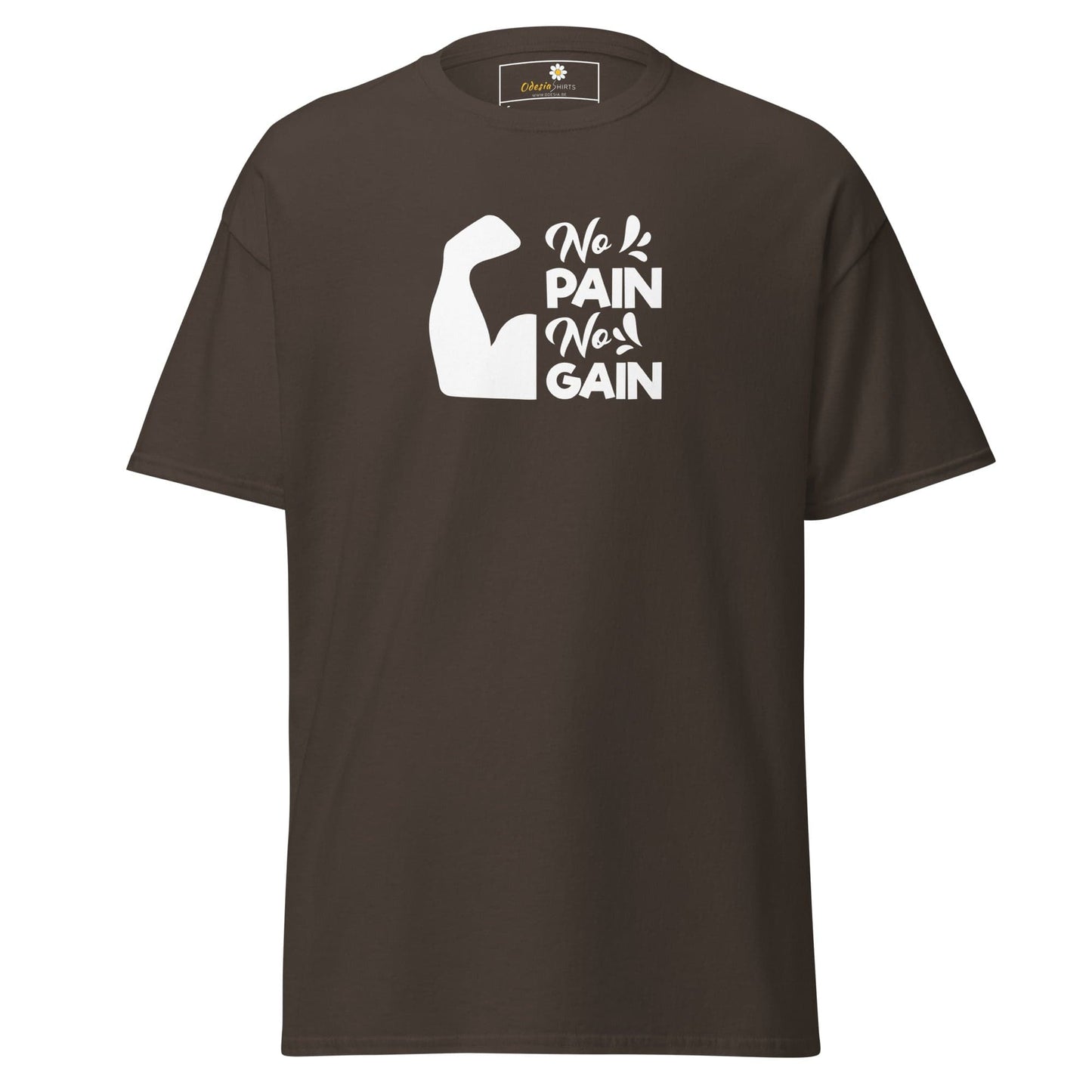 Unisex classic t-shirt - SPORT BIG MUSCLES - REGULAR - Dark Chocolate / S