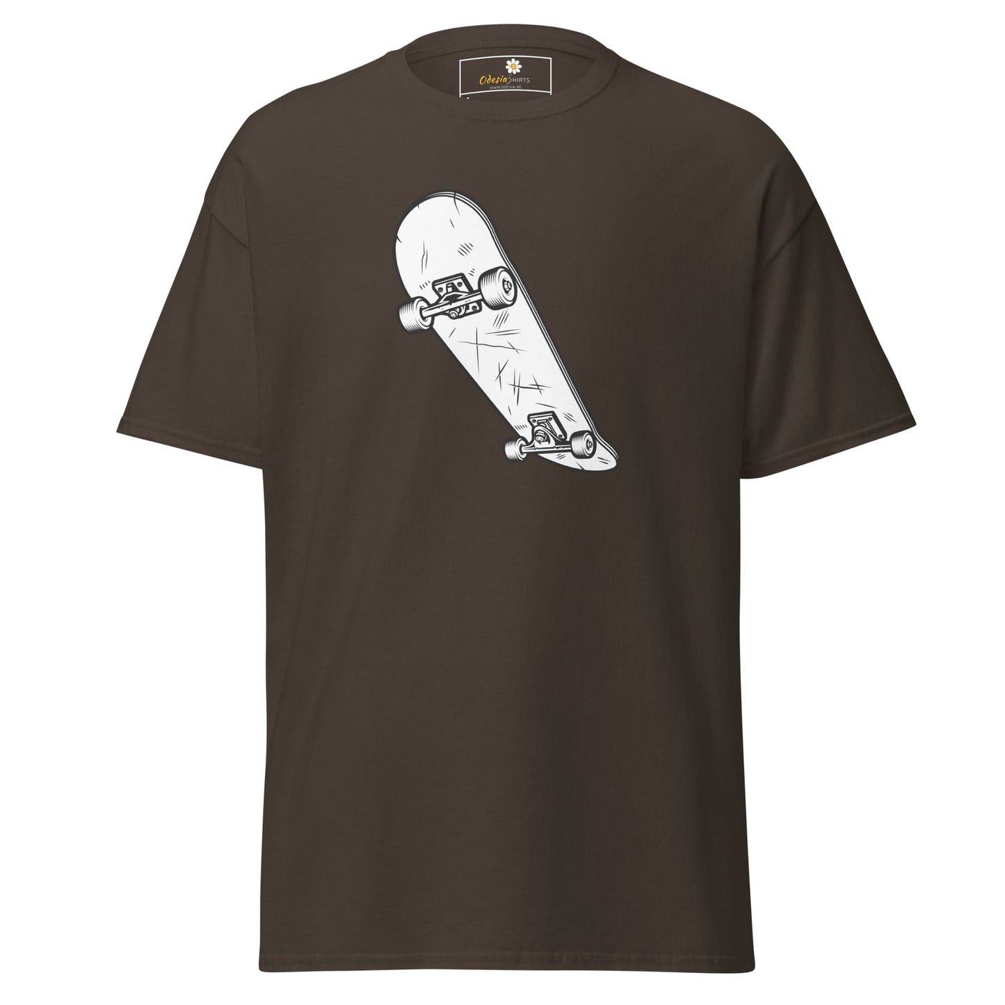 Unisex classic t-shirt - SPORT SKATEBOARD YEAH - REGULAR - Dark Chocolate / S
