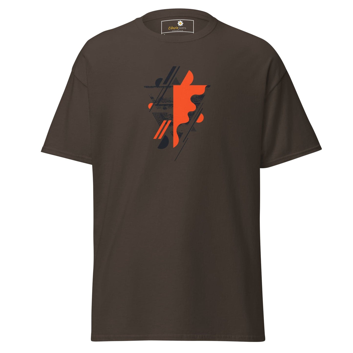 Unisex classic t-shirt - ABSTRACT SHAPES AND COLORS - REGULAR - Dark Chocolate / S
