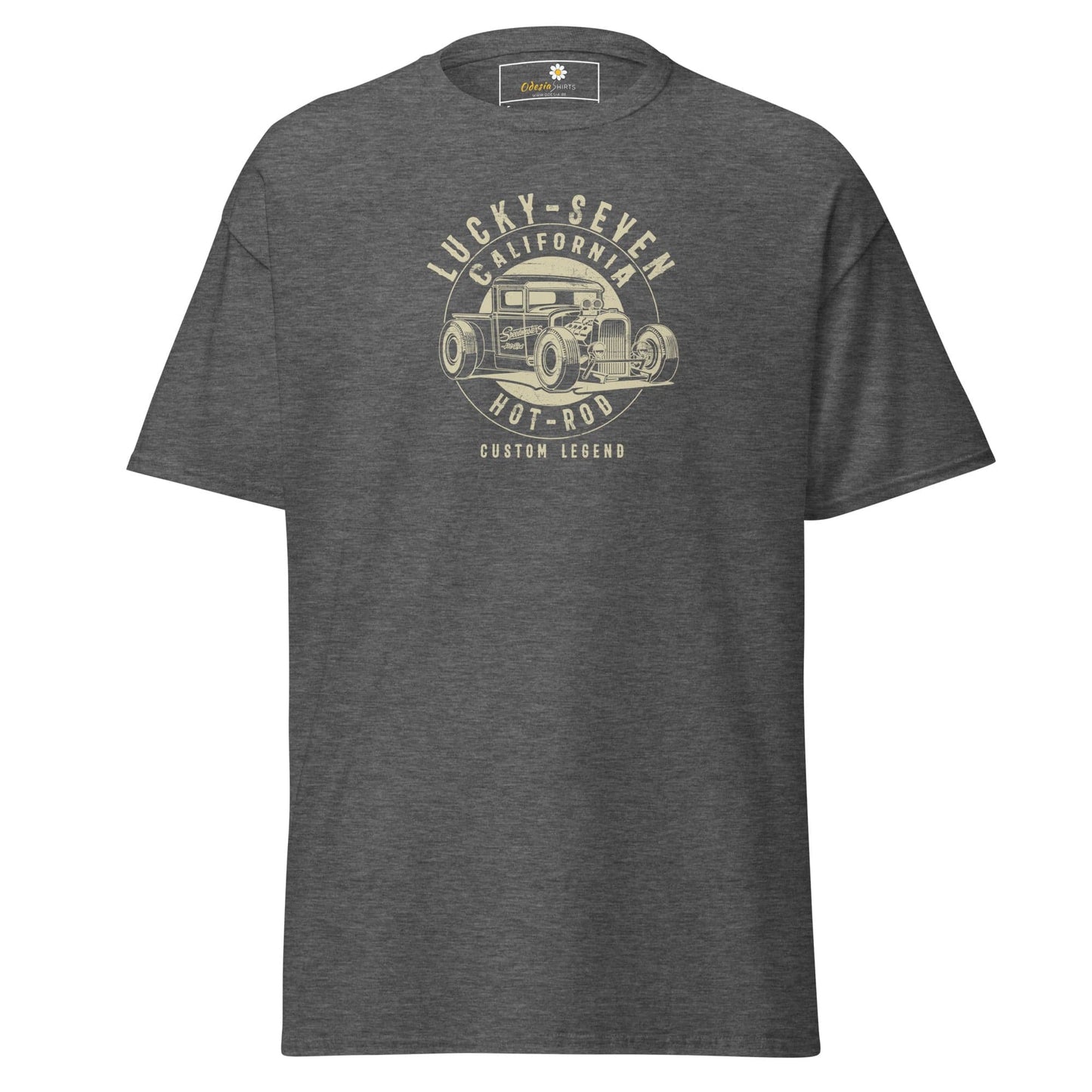 Unisex classic t-shirt - MOTOR LUCKY SEVEN - REGULAR - Dark Heather / S