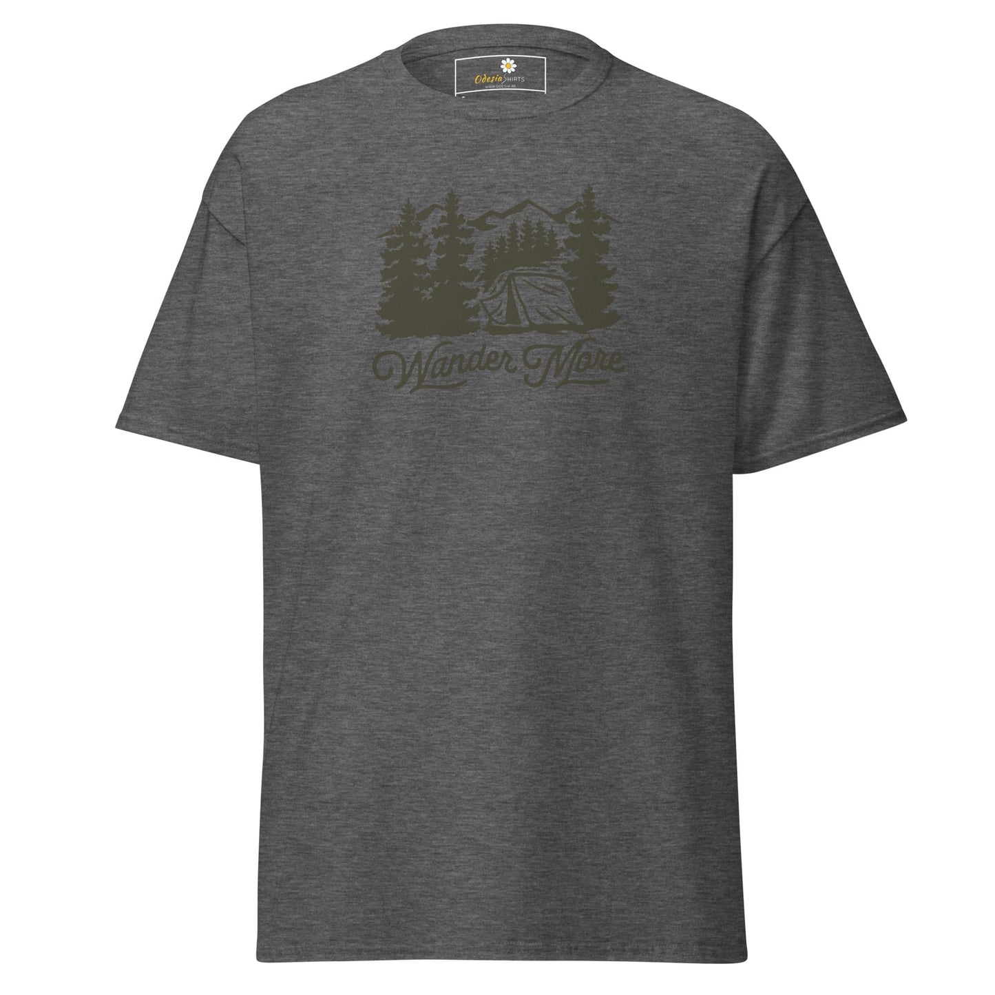 Unisex classic t-shirt - ADVENTURE OUTDOORS WANDER - REGULAR - Dark Heather / S