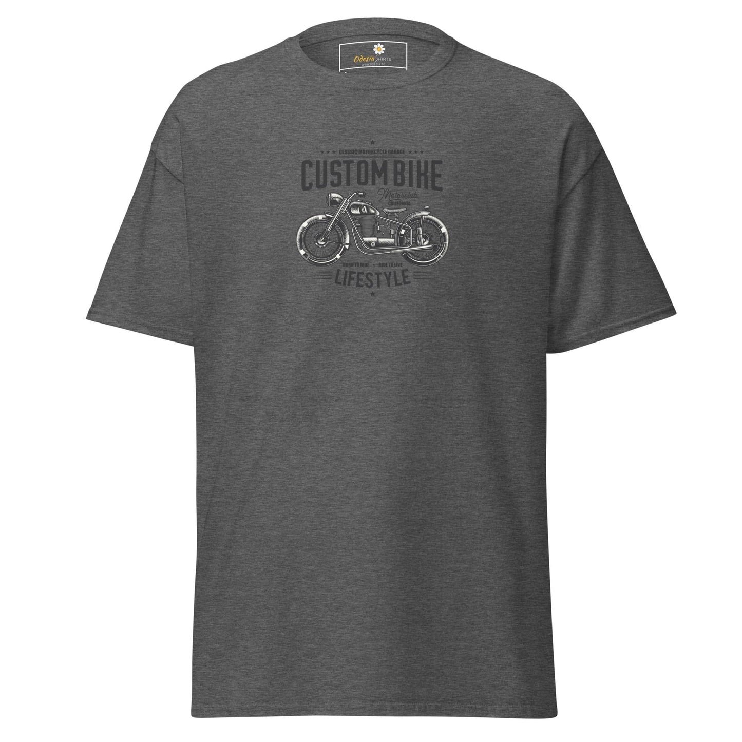 Unisex classic t-shirt - MOTOR MOTORBIKE CYCLE - REGULAR - Dark Heather / S