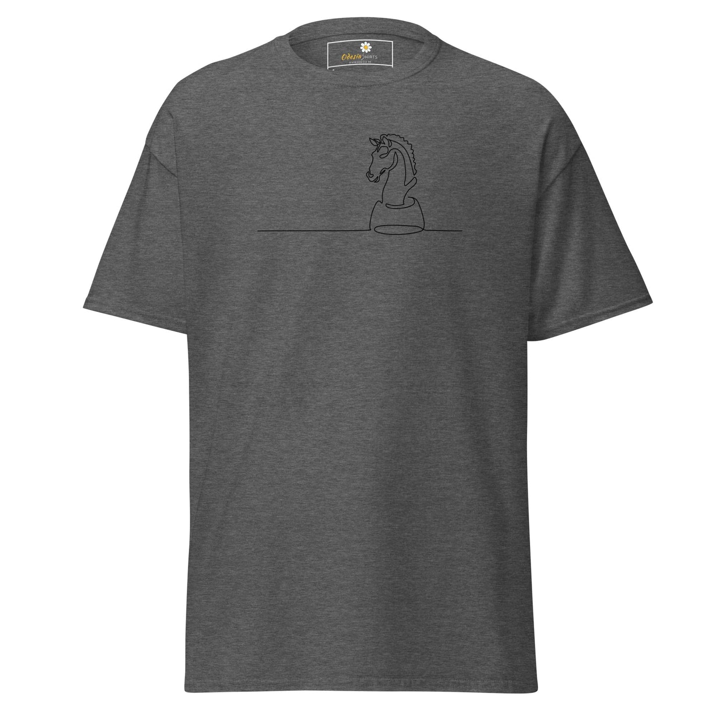 Unisex classic t-shirt - SPORT CHESS HORSE - REGULAR - Dark Heather / S