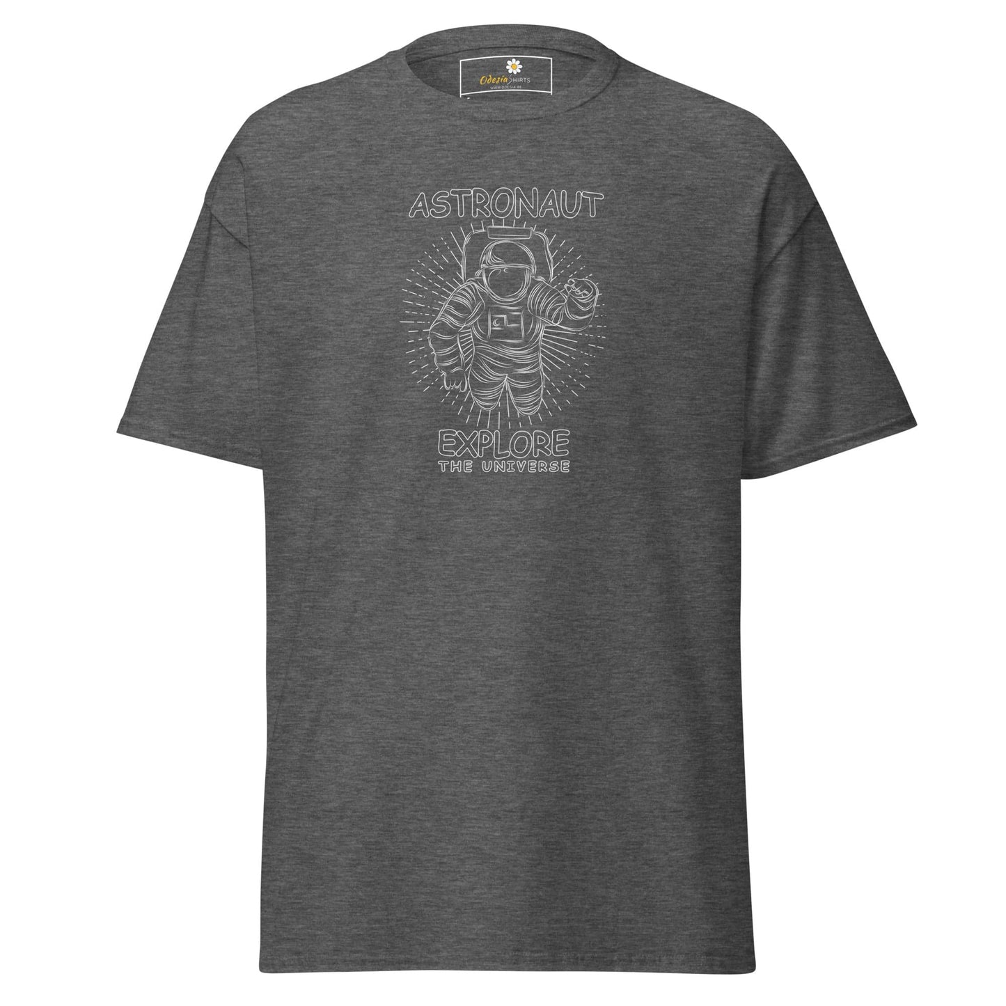 Unisex classic t-shirt - ASTRONAUT EXPLORE UNIVERSE - REGULAR - Dark Heather / S
