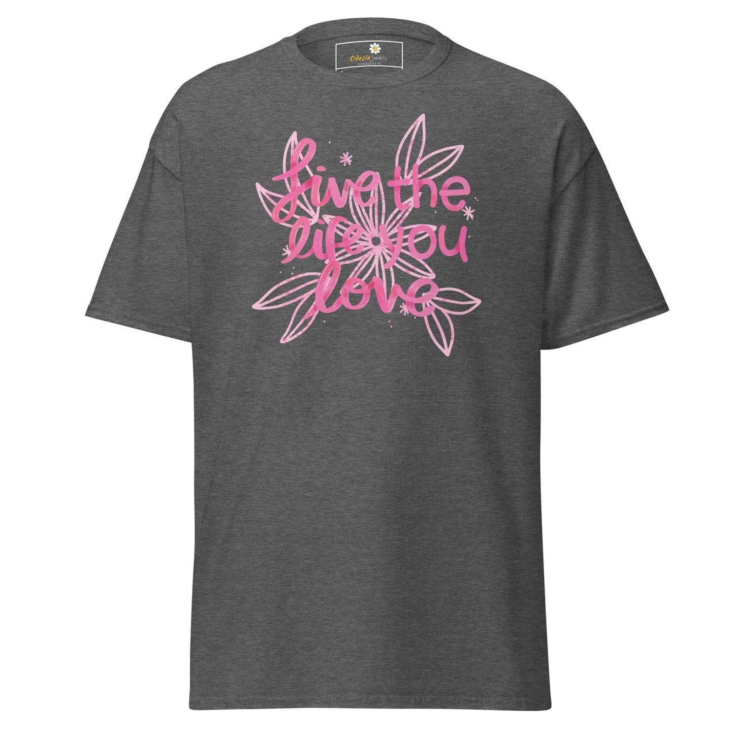 Unisex classic t-shirt - POSITIVE LIFE YOUR LIFE - REGULAR - Dark Heather / S