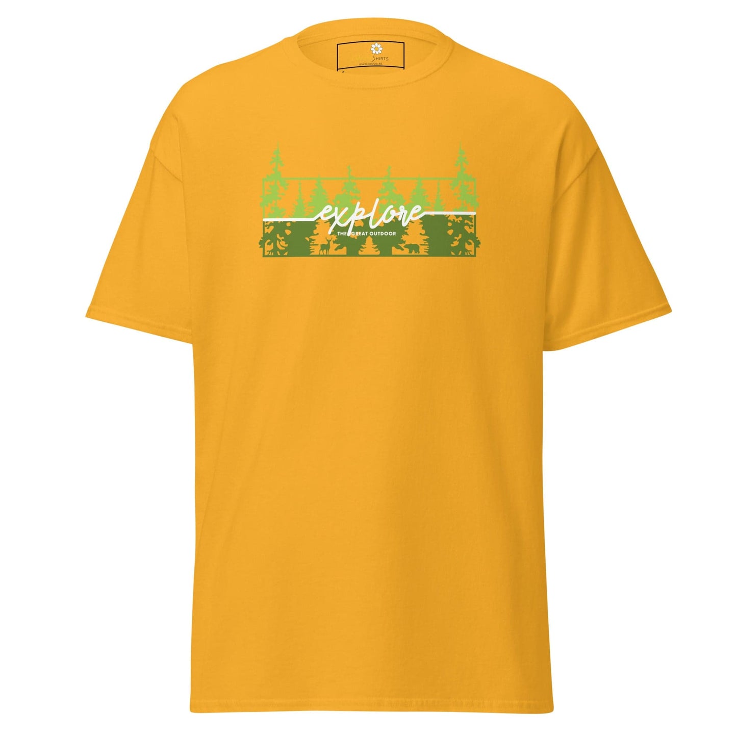 Unisex classic t-shirt - ADVENTURE EXPLORE TREES- REGULAR - Gold / S