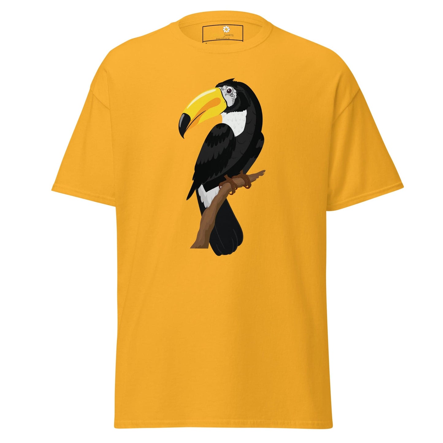 Unisex classic t-shirt - WILD LIFE TOUCAN BIRD - REGULAR - Gold / S