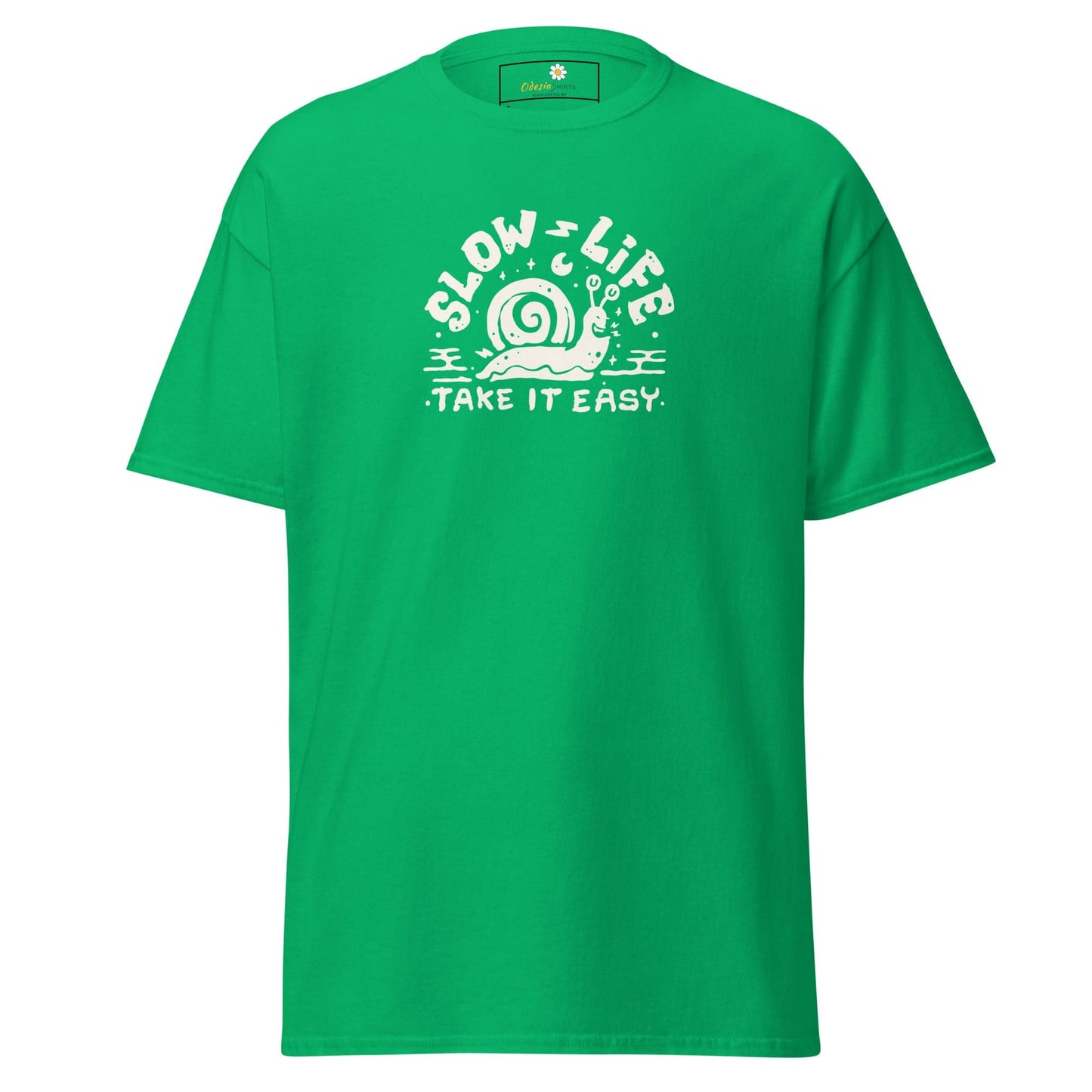 Unisex classic t-shirt - FUN SLOW LIFE EASY - REGULAR - Irish Green / S