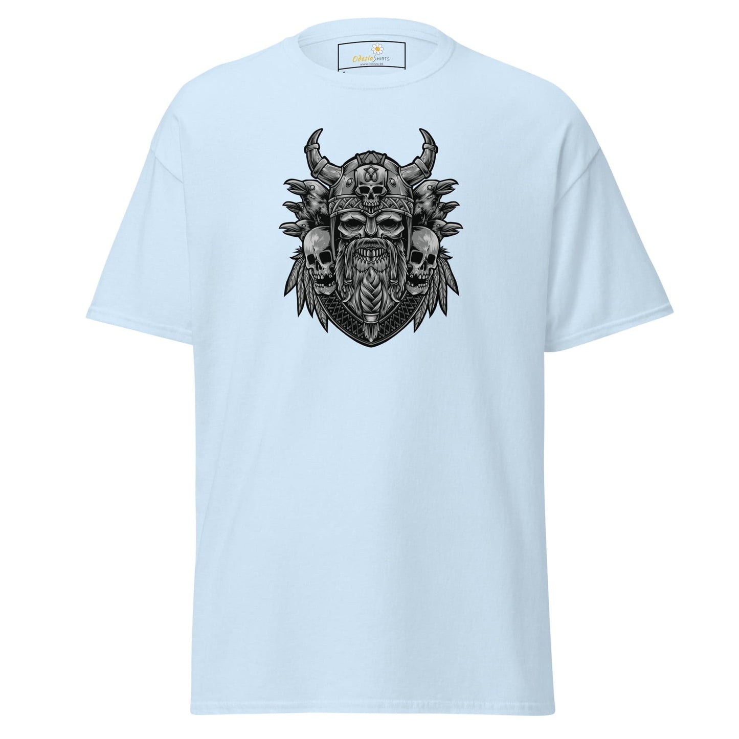 Unisex classic t-shirt - MYSTIC SKULL VIKING - REGULAR - Light Blue / S