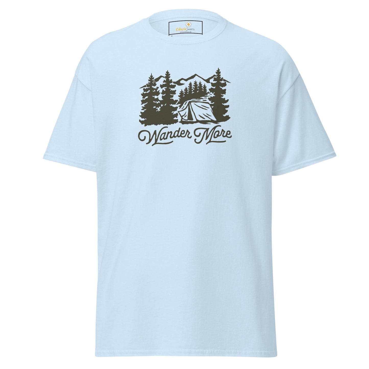 Unisex classic t-shirt - ADVENTURE OUTDOORS WANDER - REGULAR - Light Blue / S