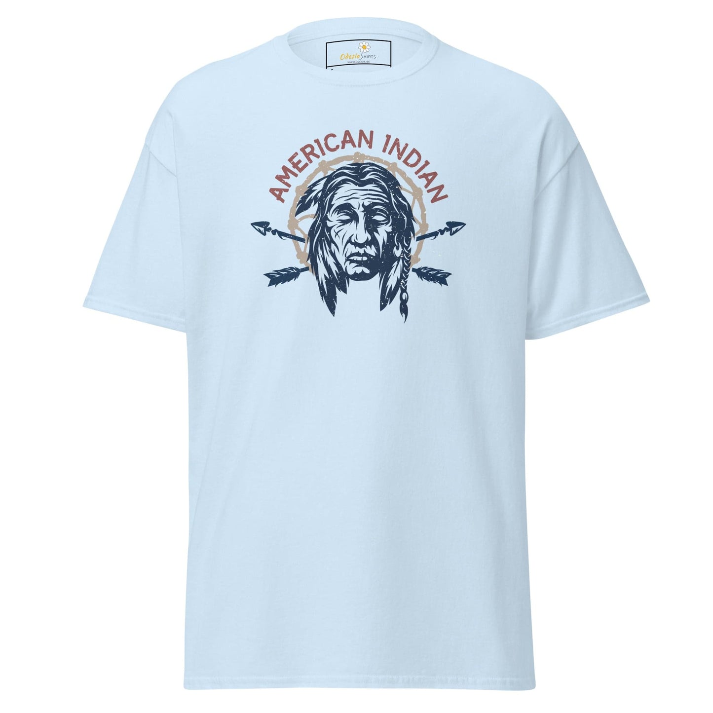 Unisex classic t-shirt - VINTAGE AMERICAN INDIAN - REGULAR - Light Blue / S