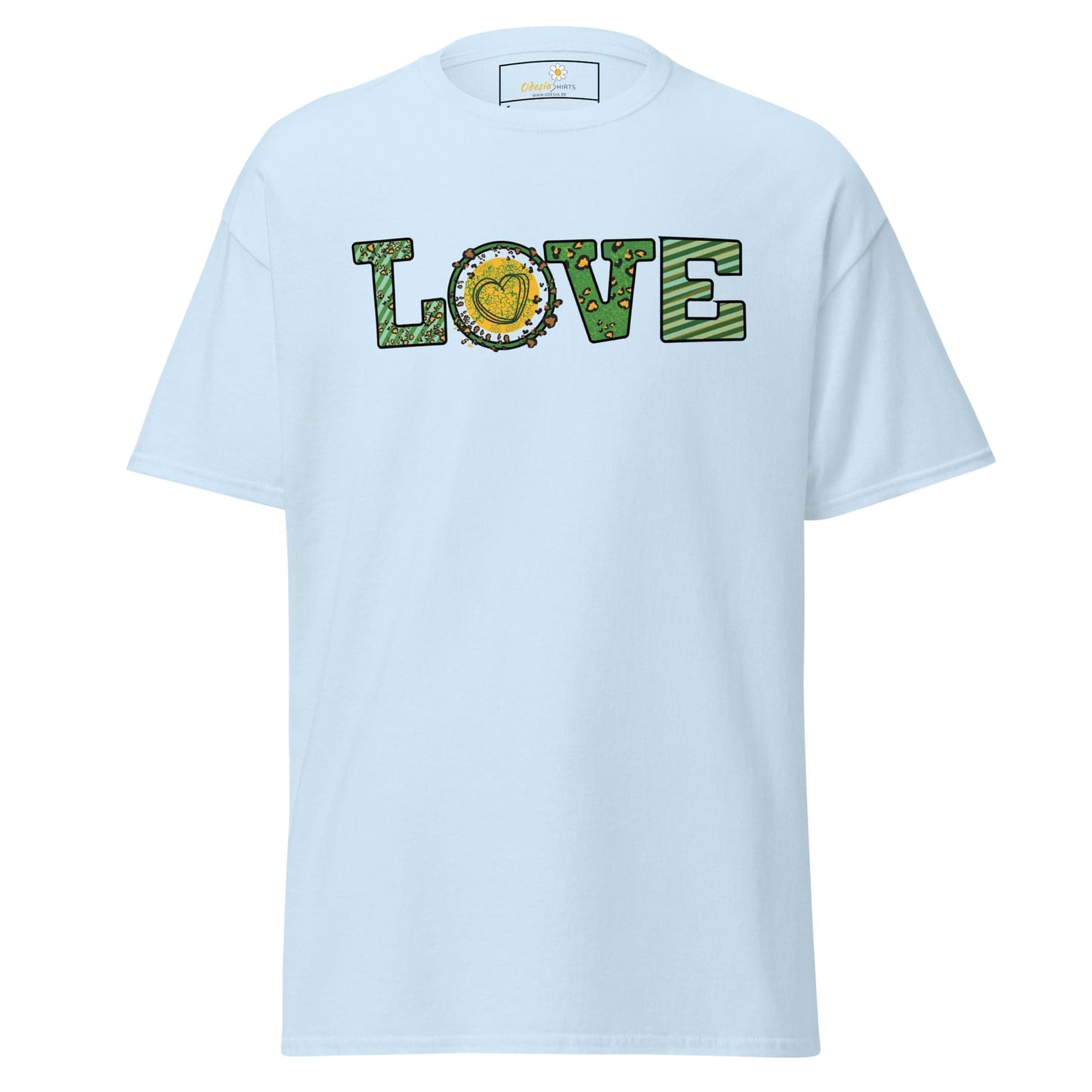 Unisex classic t-shirt - TEXT LOVE - REGULAR - Light Blue / S