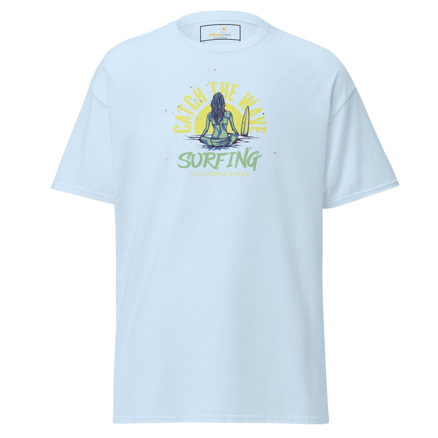 Unisex classic t-shirt - SUMMER SURFING LADY - REGULAR - Light Blue / S