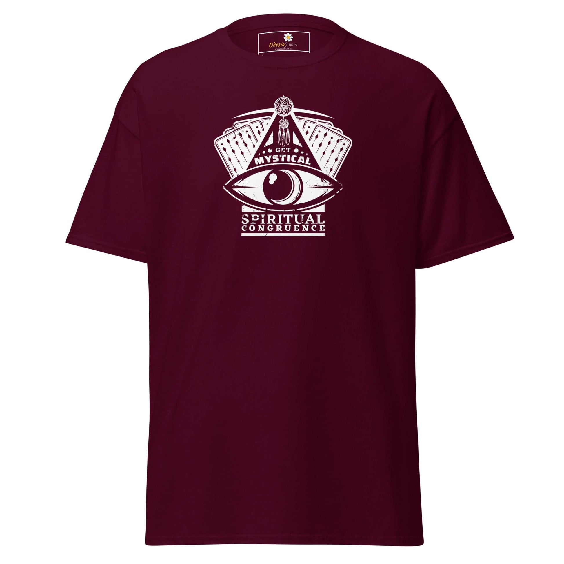 Unisex classic t-shirt - MYSTIC CARDS EYE - REGULAR - Maroon / S