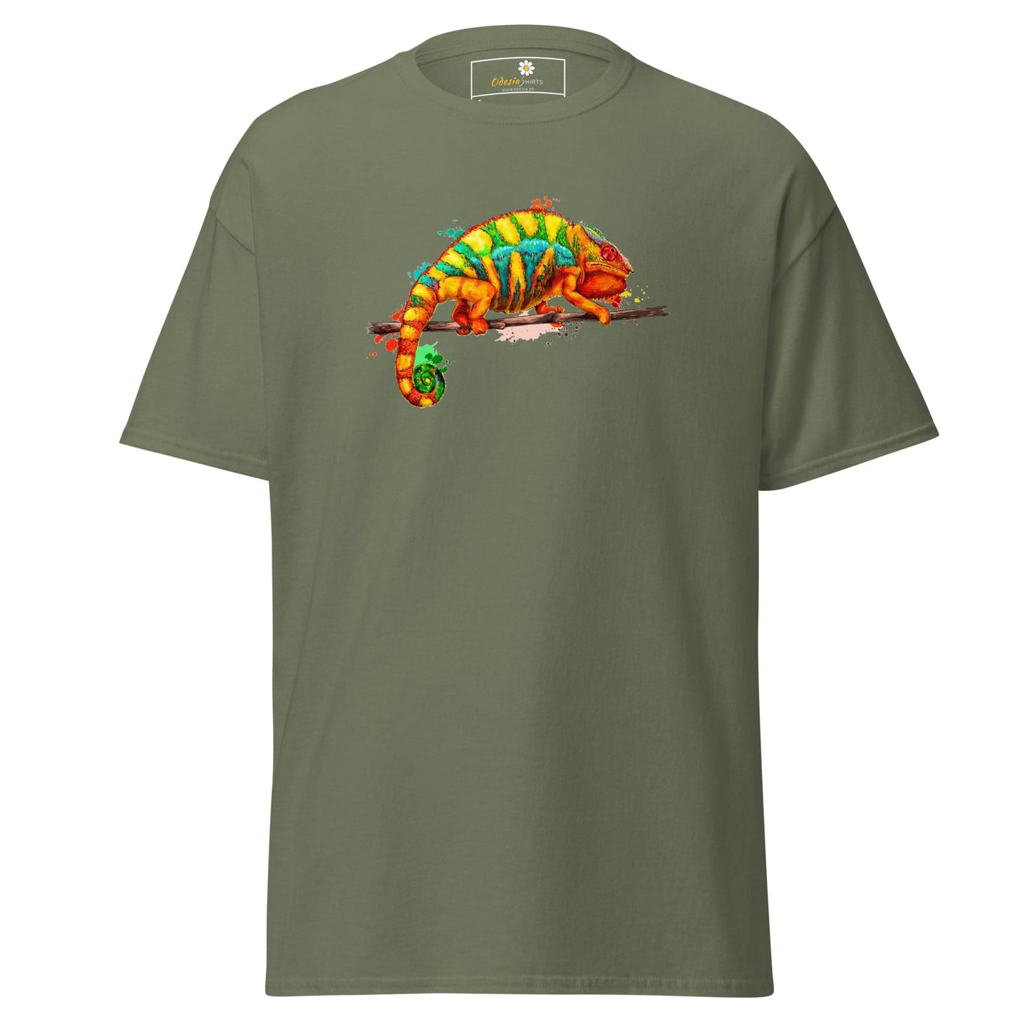 Unisex classic t-shirt - WILD LIFE CHAMELEON COLORS - REGULAR - Military Green / S