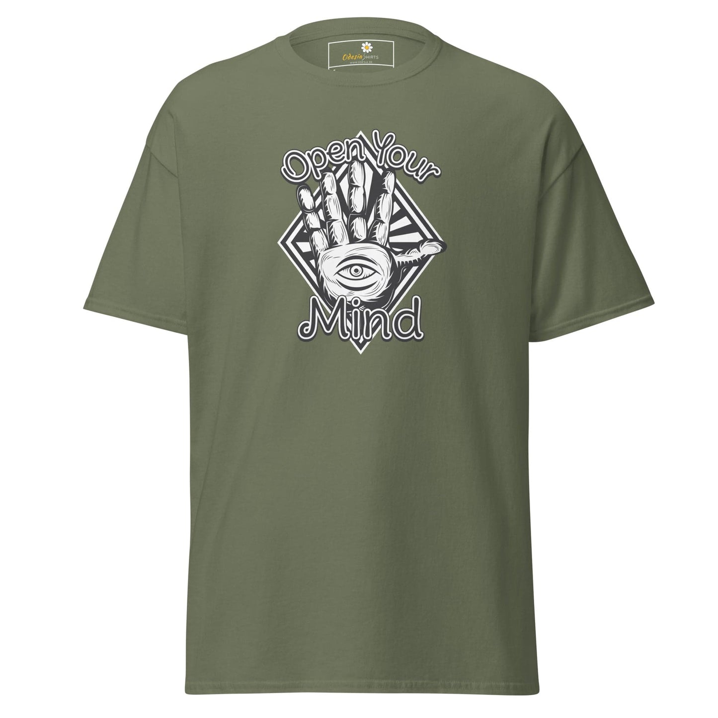 Unisex classic t-shirt - MYSTIC OPEN YOUR MIND - REGULAR - Military Green / S