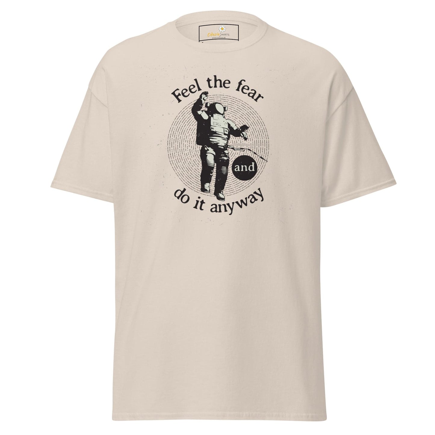 Unisex classic t-shirt - SPACE ASTRONAUT FEEL DO IT ANYWAY - REGULAR - Natural / S