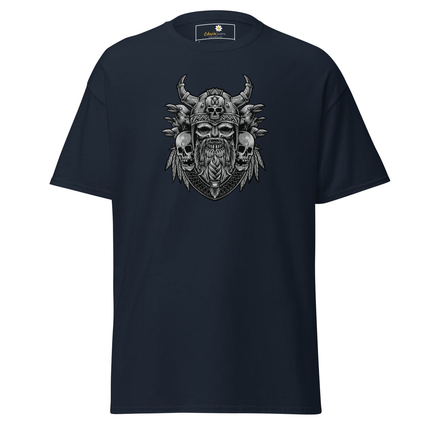 Unisex classic t-shirt - MYSTIC SKULL VIKING - REGULAR - Navy / S