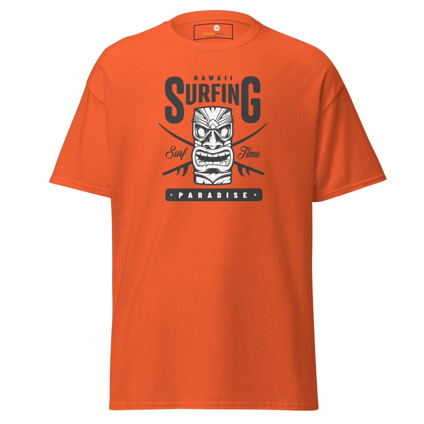 Unisex classic t-shirt - SUMMER HAWAI SURFING PARADISE - REGULAR - Orange / S