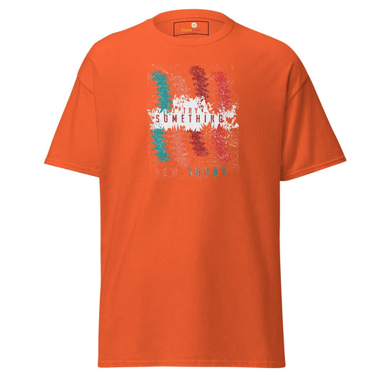 Unisex classic t-shirt - ABSTRACT COLOR LINES - REGULAR - Orange / S