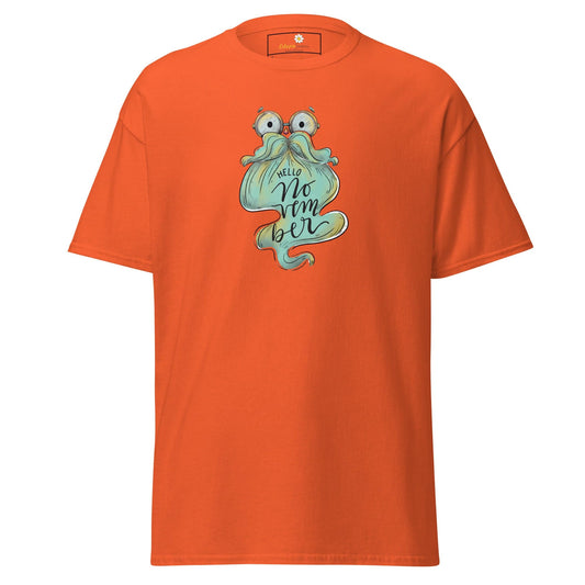 Unisex classic t-shirt - FUN HELLO NOVEMBER - REGULAR - Orange / S