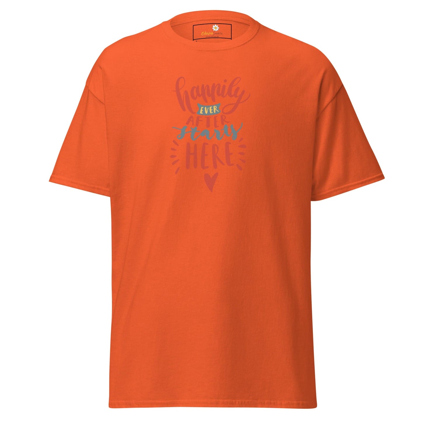 Unisex classic t-shirt - TEXT HAPPILY EVER AFTER - REGULAR - Orange / S